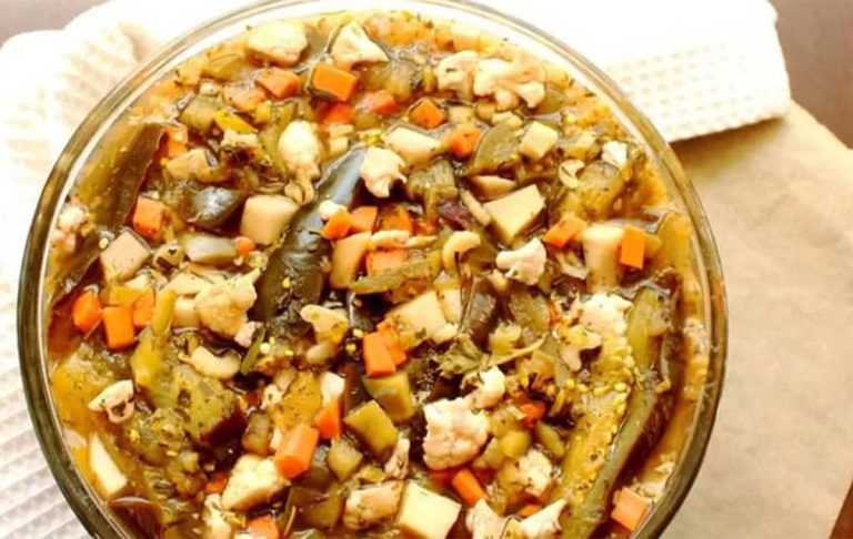 طرز تهیه ترشی بادمجان با روغن زیتون